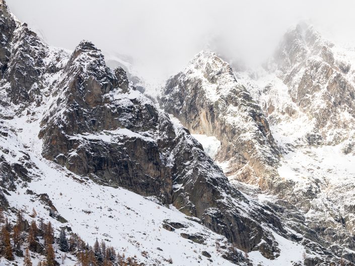 Prima neve sulla Grand Jorasses - Valle d'Aosta